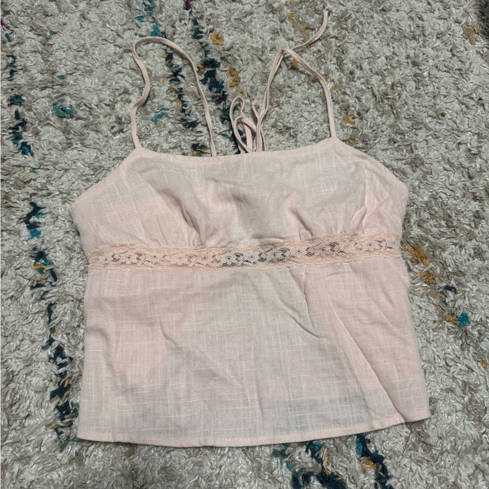 La Hearts Light Pink Camisole with Lace Detail